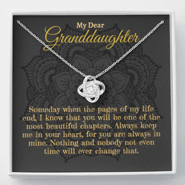 My Dear Granddaughter (Mandala) Love Knot Necklace - Love You This Much